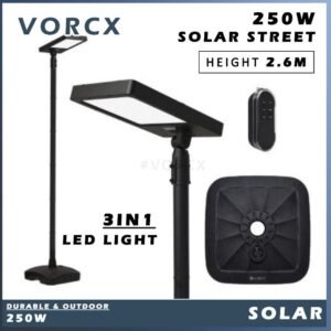 Iwachi 250w Solar Street Light With Pole 2.6meter