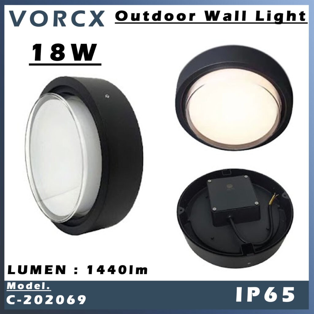 C-202069 18W Outdoor LED Wall Light 3000k IP65