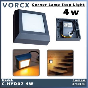 C-HYD07 4W LED Corner Lamp Step Light Drak Grey 3000k IP65