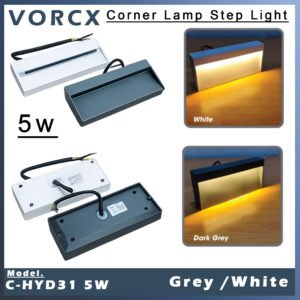 C-HYD31 5W Corner Lamp LED Step Light Drak Grey/ Sand White 3000k IP65 70/1