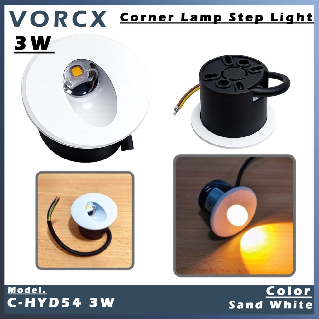 C- HYD54 3W LED Corner Lamp Step Light 3000K IP65