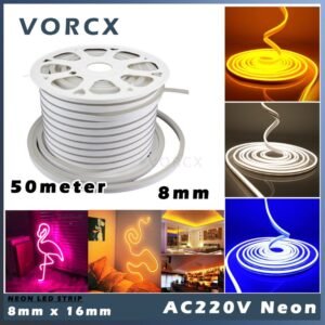 SMD2835 8mm Flexible Neon LED Strip Light 50meter AC240V