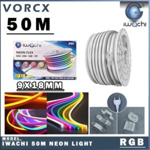 IWACHI 5050 Neon 50m 220v Led Strip Light RGB 9x18mm