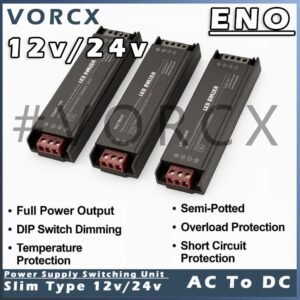 ENO Slim Type AC-DC 12V 24V DC Switching Power Supply Transformer ( 60W / 100W / 200W / 300W / 400W / 500W )