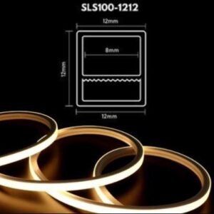 Surface 12mm Silicone Profile 1Meter White