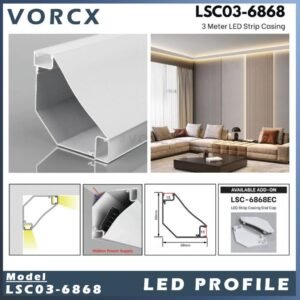 LH LSC03-6868 3Meter Surface Led Profile Casing