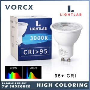 Lightlab C95 95CRI High Coloring Index GU10 LED Light Bulb 7W 38Degree Long Life 90CRI