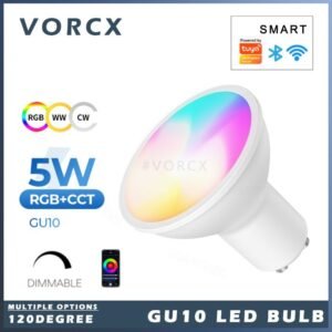 Lightlab Smart Tuya Bluetooth 5W GU10 LED Bulb RGB WW CW 120D IC Driver App Control