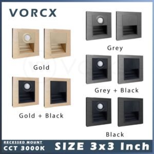 LH FY-95-330 LED 3W Metallic Premium Step Light 3000K Warm White