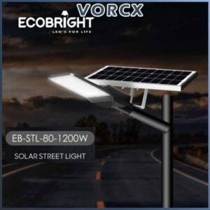 EB-STL-80 Led Solar Street Light C/W Panel & Pole 6500k IP65