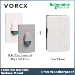 Schneider Kavacha IP44 Weatherproof Surface Mount Door Bell Press Button / Door Chime Doorbell