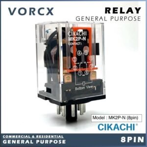 CIKACHI (CKC) MK2P-N 8Pin LED Indicator General Purpose Relay (AC240V / AC110V / AC12V / AC24V / DC12V / DC24V)