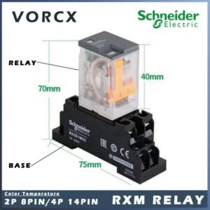 Schneider RXM (2P 8Pin/4P 14Pin) Miniature Relay 24VDC 230VAC & Base