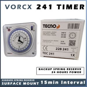Tecno TEC241 24hrs Spring Reserve Timer (15min Interval)