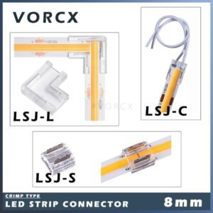 VX LSJ LED Strip Connector 8mm COB Transparent 2Pin