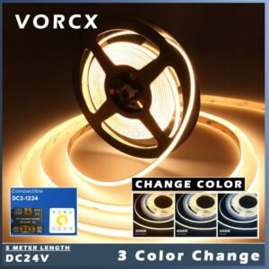 LH LM608 3 Color Tunable Changeable LED COB Strip DC24V 5 meter 3000K 4000K 6500K