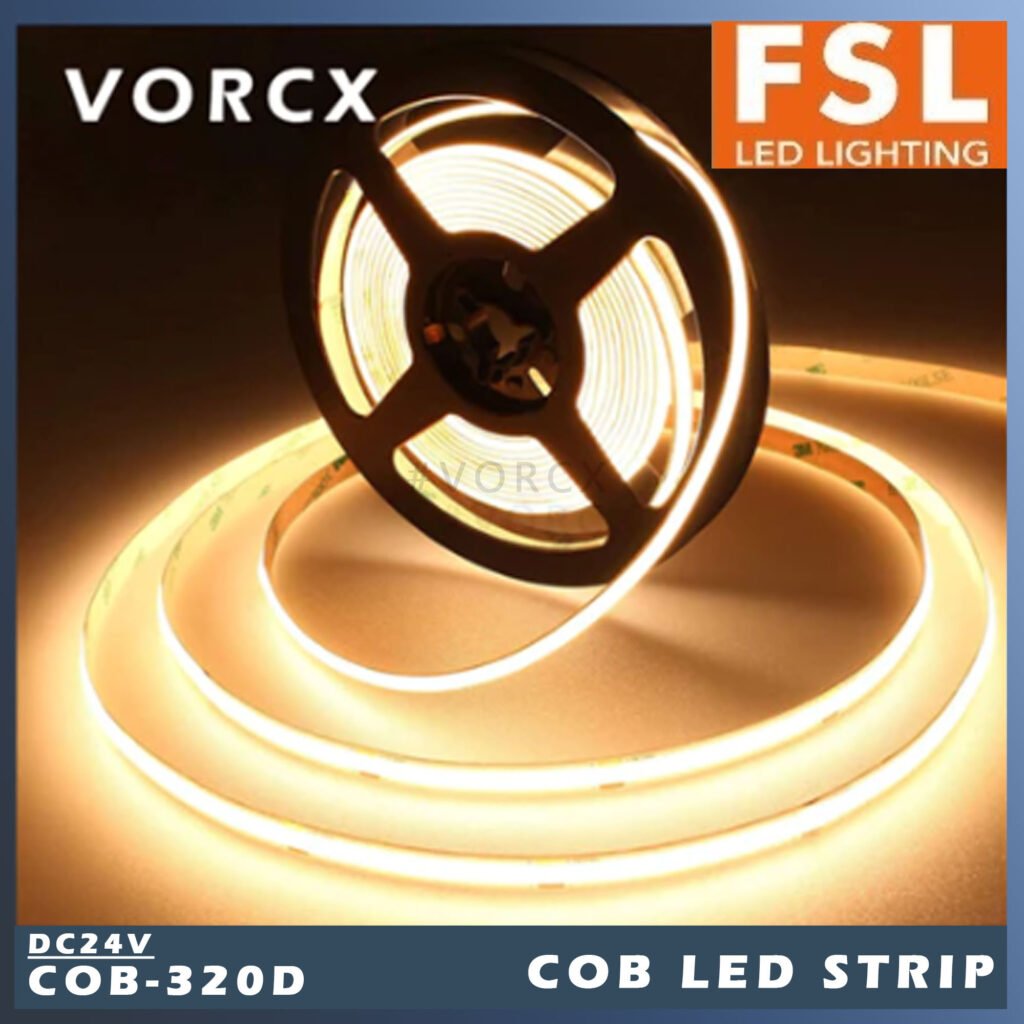 FSL COB-320D DC24V Continuous Dot Free LED Strip Light 5meter