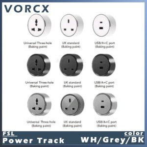FSL Power Track Socket Switch 13A Flat Pin / 16A Universal / USB+C