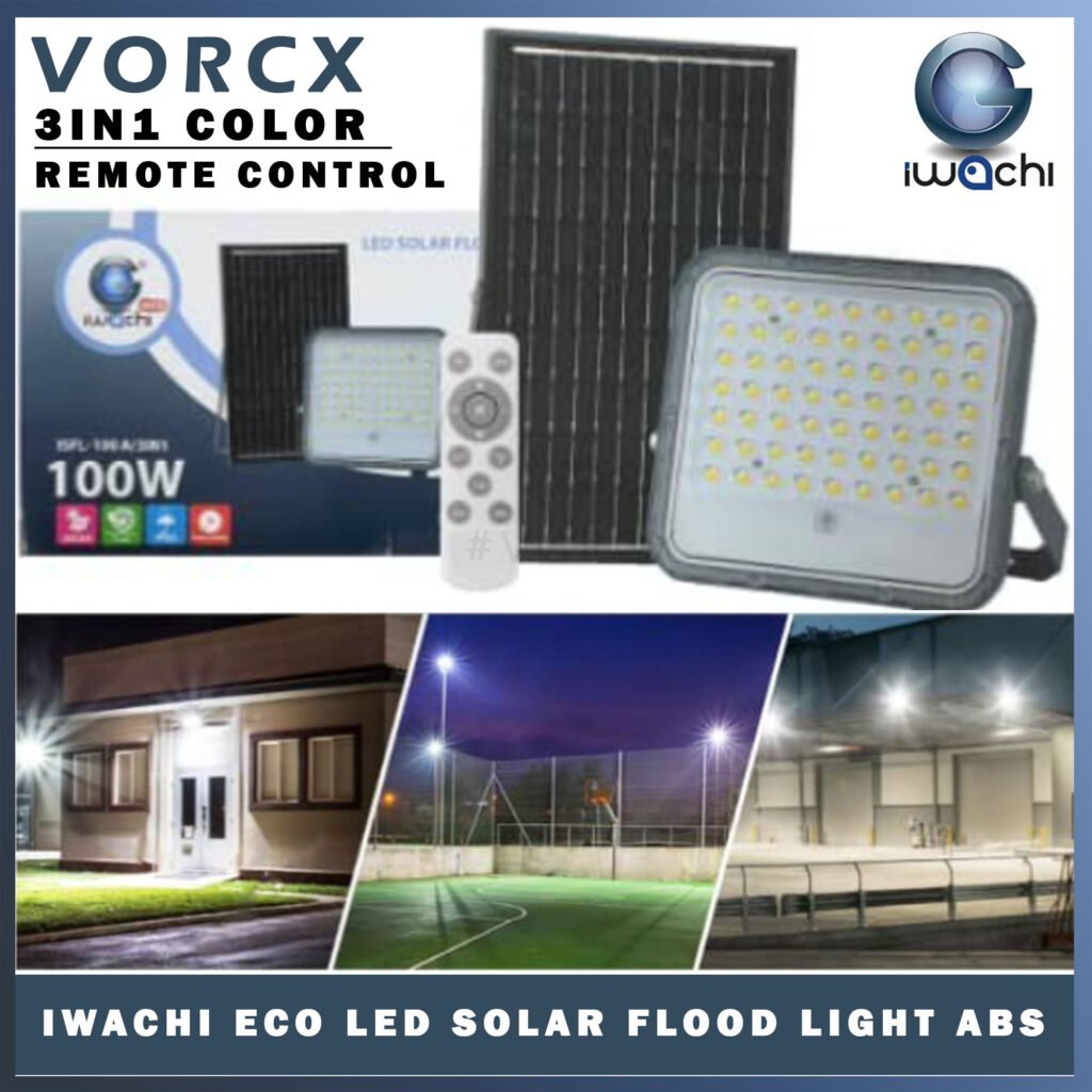 IWACHI ECO LED SOLAR FLOOD LIGHT ABS 50W/100W/200W/300W 3IN1 IP65