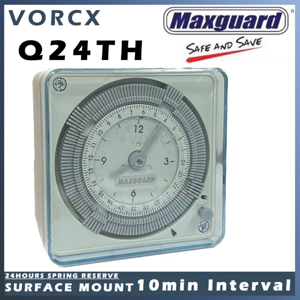 Maxguard Q24TH 24hrs Spring Reserve Timer (10min Interval)