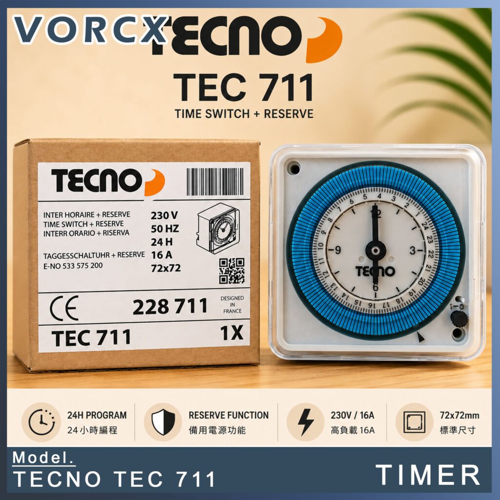 Tecno EH711 24hrs Spring Reserve Timer (10min Interval)