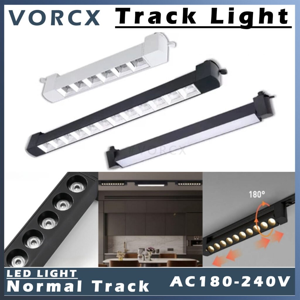 EB-T260 240V 18W /48w Led Linear/Grill Track Light White/Black