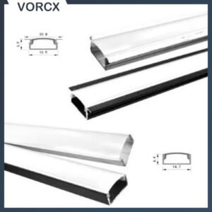 1506 Surface/Recessed Aluminium Profile 3Meter (Black / Silver)