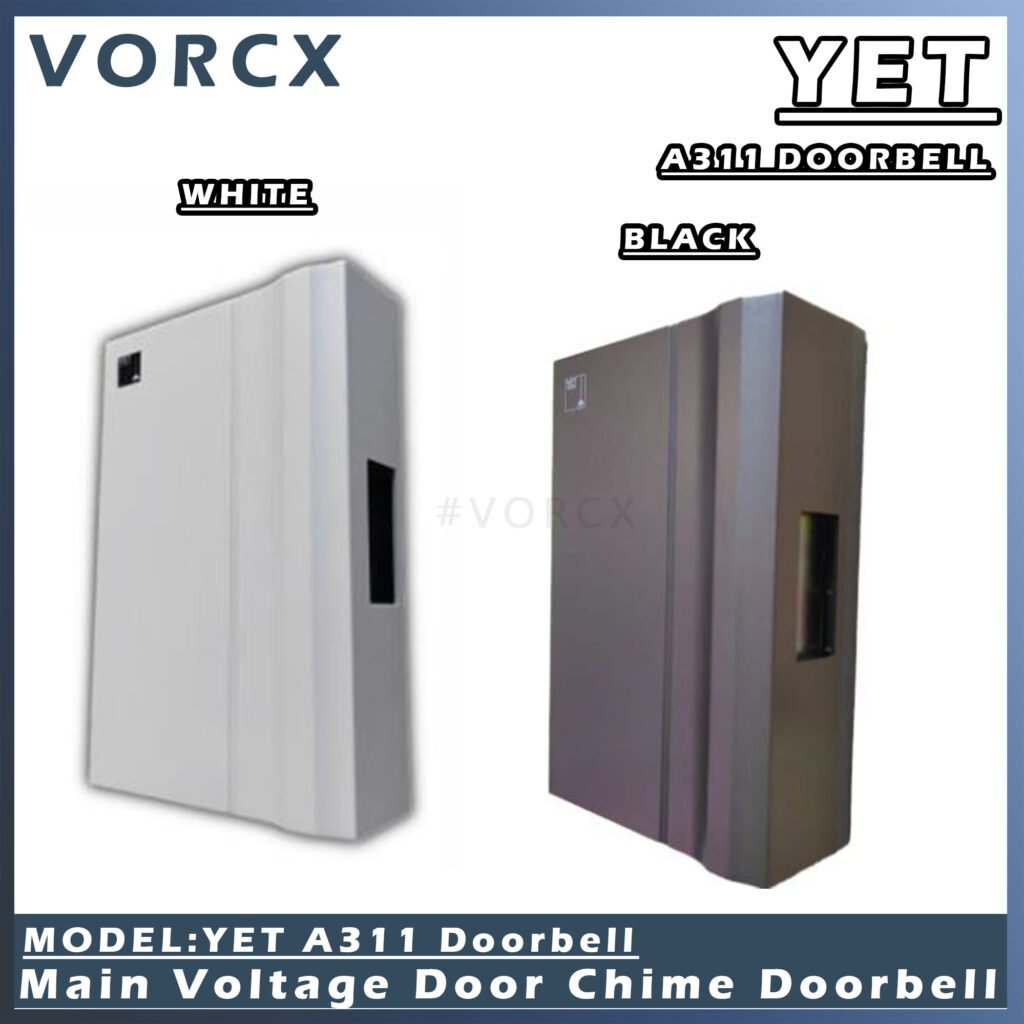 Yet A311 Main Voltage Door Chime Doorbell White & Black