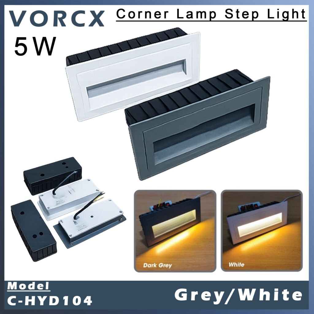 C-HYD104 Corner Lamp Led Step Light Dark Grey / Sand White 3000k IP65