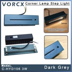 C-HYD106 3W Corner Lamp Step Light Step Light 3000k Drak Grey IP65