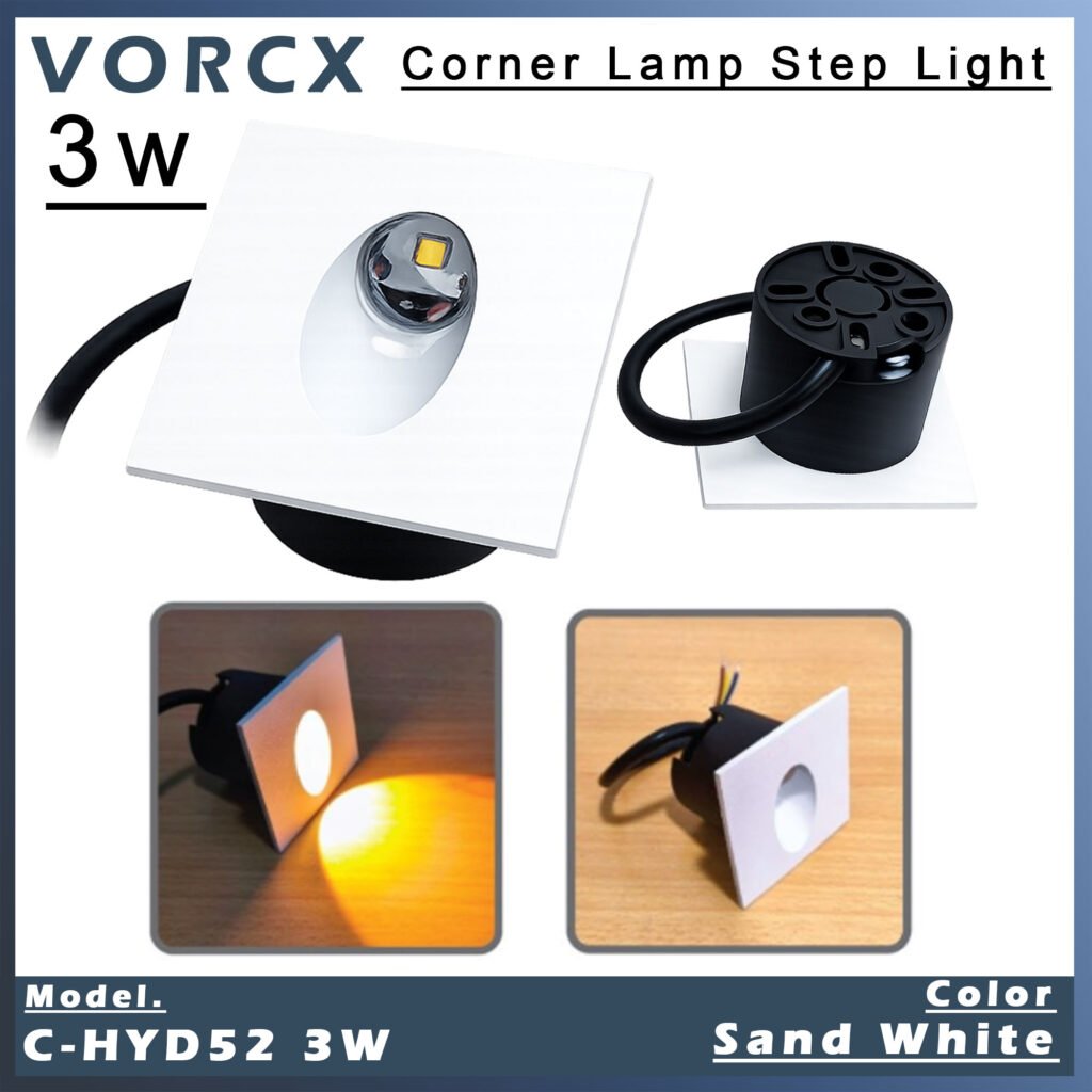 C-HYD52 3W LED Corner Lamp Step Light 3000k IP65