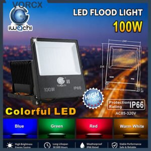 Iwachi R|Y|G|B 100W Color Flood Light
