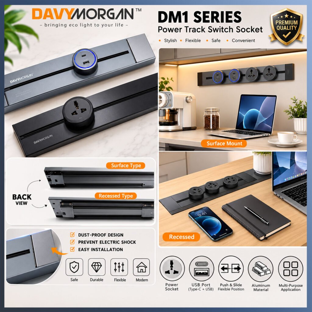 LH Dm1 Power Track 400mm/600mm/1000mm Black /Grey
