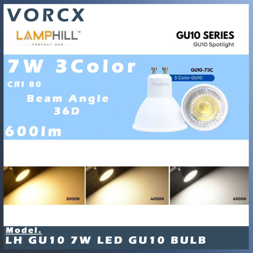 PerfectOne 7W GU10 Bulb 36D 3Color