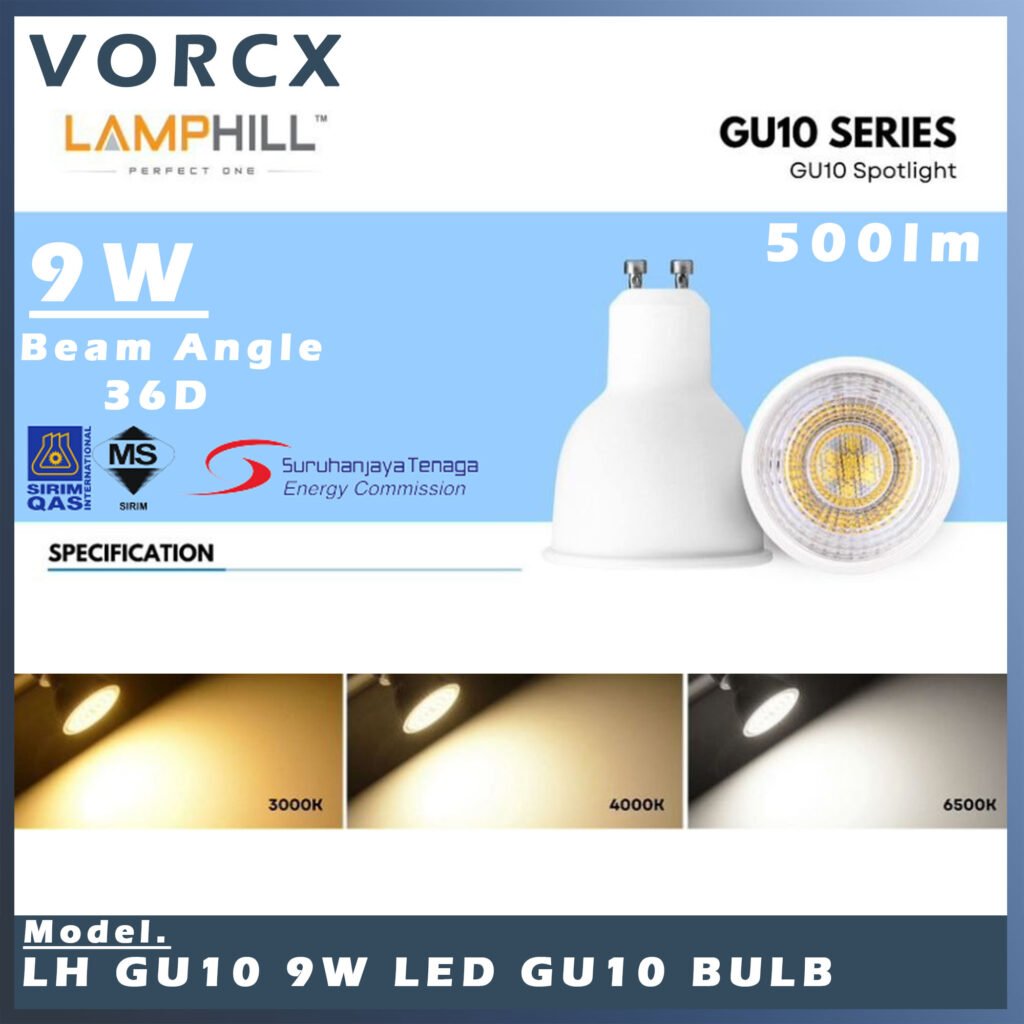 PerfectOne 9W GU10 Bulb 36D