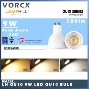 LH GU10 9W LED Light Bulb 36D Warm White / Cool White / Daylight Spotlight 500lm