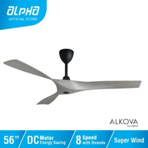 ALPHA Alkova AXIS DC Motor Ceiling Fan with 3 Blades 8 Speed Remote (56")