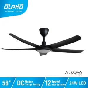 ALPHA Alkova PAZION G2 LED DC Motor Ceiling Fan with 5 Blades 12 Speed Remote (40"/46"/56")