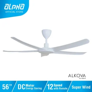 ALPHA Alkova PAZION G2 DC Motor Ceiling Fan with 5 Blades 12 Speed Remote (40"/46"/56")