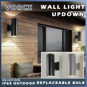 S1709 Outdoor Up Down Wall Light IP65 E27 Fitting Replaceable Bulb (Big Size)