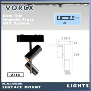 UTS Ultra Thin Series [2*8W UP Down Track Light] (Normal / Smart) Surface Mount 5mm Thickness 3000K 4000K TuYa Bluetooth