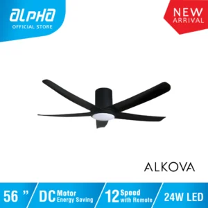 ALPHA Alkova PAZION G2(HG) LED DC Motor Ceiling Fan with 5 Blades 12 Speed Remote (40"/46"/56")