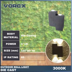 LH 0813 LED Outdoor Weatherproof Wall Light 3000K Warm White IP65