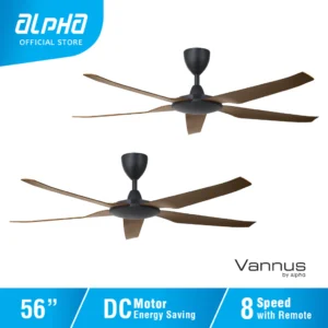 ALPHA Vannus IRIZ 5B DC Motor Ceiling Fan with 5 Blades 8 Speed Remote (40"/56")