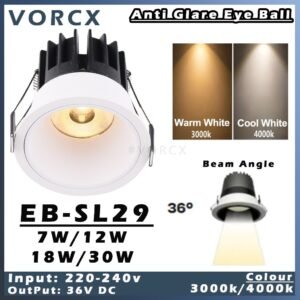 EB SL29 7W|12W|18W|30W White CRI90 Spotlight