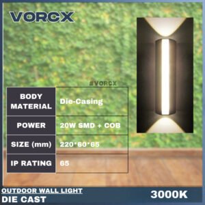 LH 0899X LED Outdoor Weatherproof Wall Light 3000K Warm White IP65