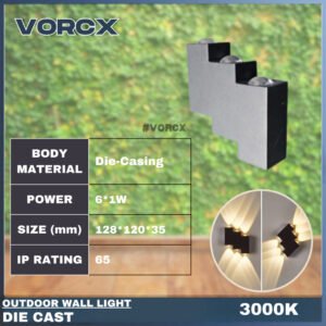 LH 0613 LED Outdoor Weatherproof Wall Light 3000K Warm White IP65