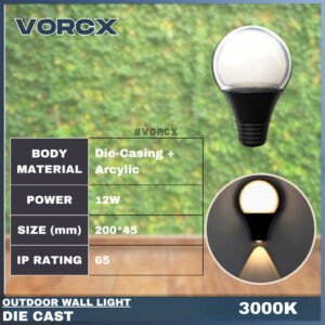 LH 822 LED Outdoor Weatherproof Wall Light 3000K Warm White IP65