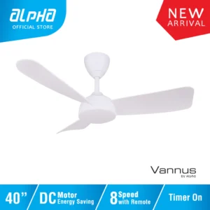 ALPHA Vannus V3 3B DC Motor Ceiling Fan with 3 Blades 8 Speed Remote (40"/46"/52")