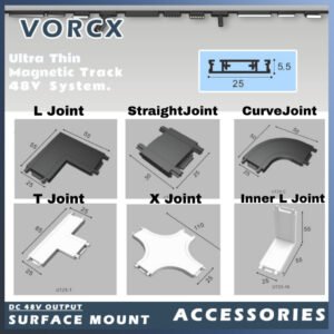 UTS Ultra Thin Series DC48V Magnetic Track Light (Accessories)
